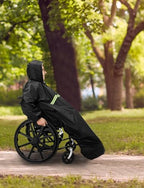 ANYOO Wheelchair Waterproof Poncho with Hood Reusable Cover Lightweight Poncho Cloak perfect for Adult