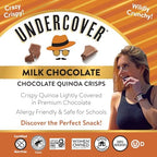 Undercover Snacks Chocolate Quinoa Crisps - Milk Chocolate | 70-Count, Individually Wrapped Crisps | Gluten Free, Nut-Free, Allergen Friendly, Kosher, NOT AIRLINE SIZE