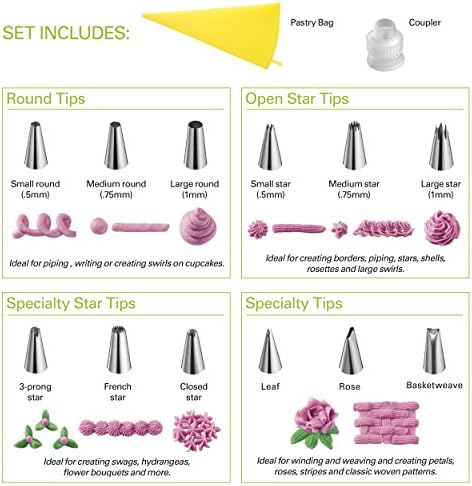 Cuisinart 13 Piece Cake Decorating Set, Yellow, CTG-00-13PS