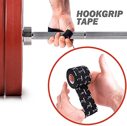 WARM BODY COLD MIND 1.85" Weightlifting Thumb Tape - Hook Grip Tape for Powerlifting, Cross Training, Gym Tape, Workout, Weight Lifting Tape, Athletic Finger Wrap (Mix V2 3 Rolls)