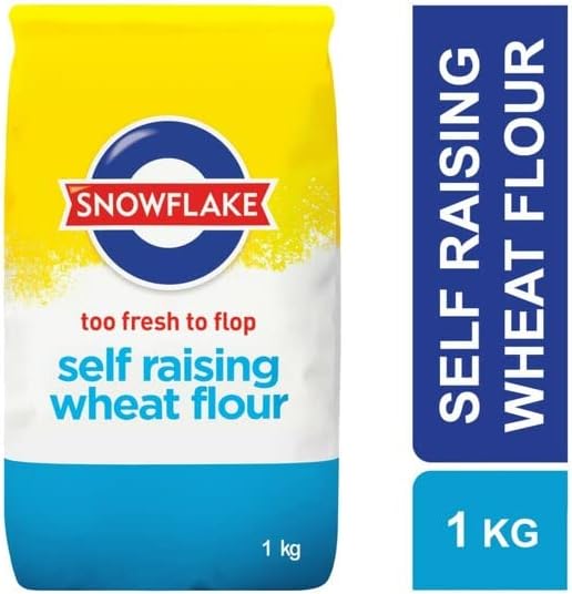 Snowflake Self Raising Flour | 1Kg/2.2Lbs | White flour | Perfect for baking with | Softest and smoothest flour |