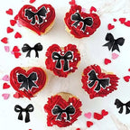 40pcs Edible Black Bowknot Cupcake Toppers Wafer Paper Bowknot Cake Dessert Picks Bowknot Drink Topper Baby Shower Princess Cupcake Toppers for Birthday Party Decoration Supplies