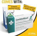 Joyful Clan Funny Get Well Soon Gift – Joke Prank Pill Box Filled with Sweets and Prescription Bag – Letterbox Gag Gifts for Women and Men – Novelty Hug Gifts for Friend