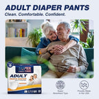 Super Easy Adult Diapers Large (10 Count) | High Absorbency Incontinence Underwear for Men & Women | Leakproof Overnight Protection | Soft, Breathable & Comfortable Fit | Disposable Adult Pants