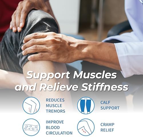 LP SUPPORT 270Z Calf Compression Sleeve for Men Women Youth, Delay Soreness, Calf Muscle Strain, Shin Splints and Varicose Veins, (Black - Small) (Pack of 1)