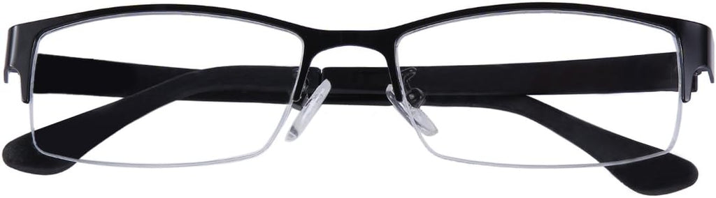 Computer Reading Glasses +3.00 Black Half Rim Anti Blue Ray Mens Womens Eyeglasses