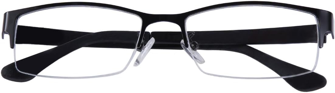 Computer Reading Glasses +4.00 Black Half Rim Anti Blue Ray Mens Womens Eyeglasses