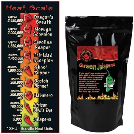 Green Jalapeno Pepper Flakes by Magic Plant, 1 LB Bulk – Fine Ground Chili - Popular and Versatile | Staple in Mexican Cuisine | Mild - Medium Heat | Add to any Dish or Drink | Pure - Non-GMO