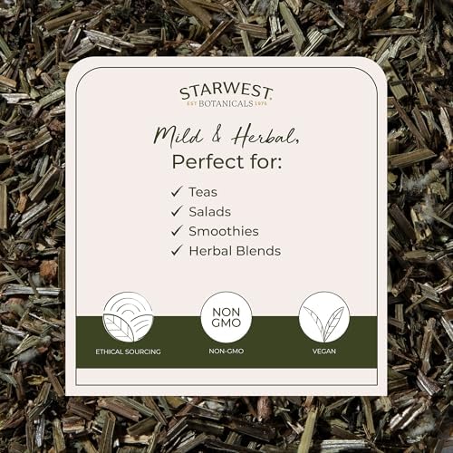 Starwest Botanicals Cleavers Herb Organic - Dried Loose Leaf Herb for Tea & Herbal Blends, Cut & Sifted, Certified Kosher, Non-GMO - Bulk 1 lb Bag