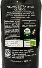 Galbasa - Organic Olive Oil from Sicily, Italy - Extra Virgin, First Cold Pressed, Early Harvest - Polyphenol Rich, Peppery Finish, No Pesticides - 16.9 fl oz