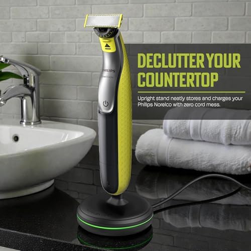 Charging Stand for Philips Norelco OneBlade 360 Shaver - Charger Dock with LED Light Indicator and USB Cable Compatible with Models QP2724, and QP2834