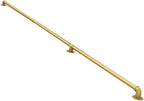 JLXJ 1.5ft-13ft Gold Handrail with Complete Kit, Non-Slip Stair Grab Bars Handrails, Loft Corridor Wall Banister for Elderly Disabled Children (Size : 1m(3.2ft))