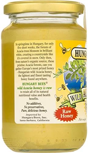 Hungary Bees Wild Acacia Honey 16 Ounce