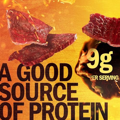 Jack Link's Beef Jerky Half Pounder - Sweet & Hot - 100% Real Beef - Ready to Eat Real Meat Protein Snacks - 9g Protein per Serving - 8 oz Large Jerky Bag