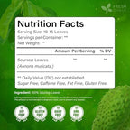 FreshDrinkUS, 240+ Premium Soursop Graviola Dried Leaves Tea, 230-250 Whole Soursop Leaves, Wildcrafted, Graviola , Guanabana , Hoja Guanabana, Loose Leaf Herbal , No Gluten, Vegan