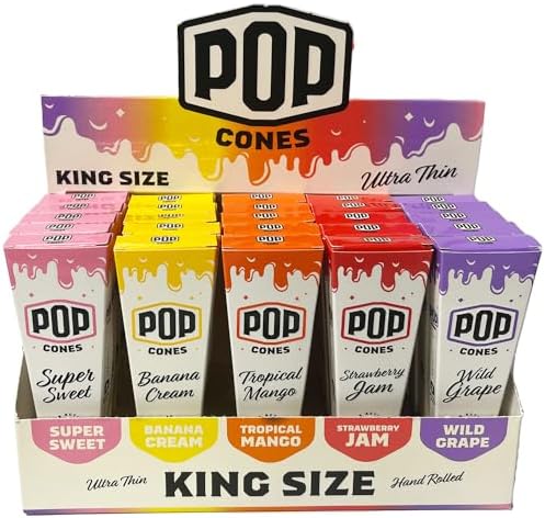 Ultra Thin King Sized Variety Pack - 25 Packs, 3 Cones per Pack, Mixed