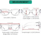 Eyekepper 4 Pack Stylish Reading Glasses Women - Oversized Square Readers Transparent +0.50