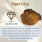 XIANNVXI Tigers Eye 1.8-2.2" Large Raw Crystals and Healing Stones Natural Rough Crystal Rocks for Decor Gifts Tumbling Cabbing Polishing Fountain Rocks 1PCS