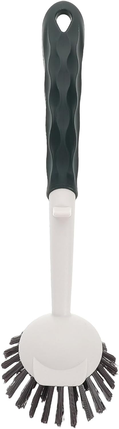 TIDTALEO Kitchen Dishwashing Brush with Long Handle Pot Cleaning Brush and Pan Scrubber for Pots Bowls and Dishes Dark Green