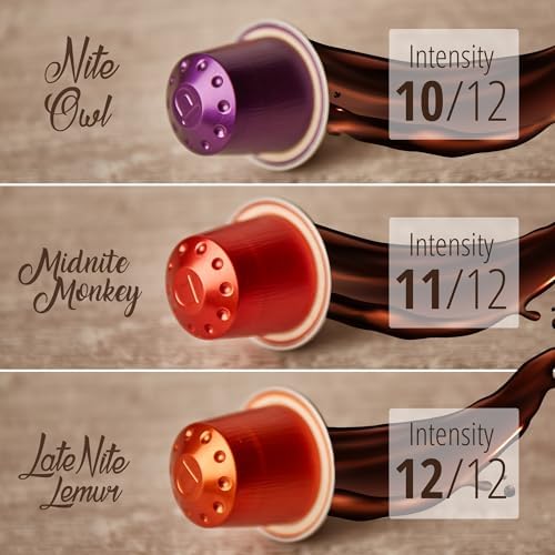 120 ct Espresso Intenso Variety Pack | Compatible with Nespresso Original Machines | Aluminum Coffee Pods | Intensity 10 11 12 | Like Dharkan, Kazaar, Palermo Italiano Capsules