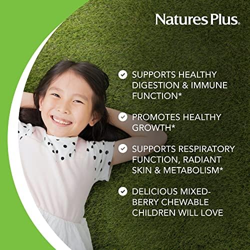 NaturesPlus Animal Parade Probiotic, Mixed Berry - 30 Chewables - Children’s Digestion Supplement - Supports Gut Health & Immune Function - Vegan, Gluten Free - 30 Servings