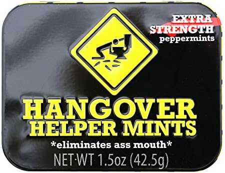 Hangover Helper Mints Fun Party Gag Tin (2 pack) Extra Strength Peppermints Candy Gift Stuffer with 2 GosuToys Stickers