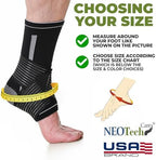 NeoTech Care Adjustable Ankle Support Brace (Black, Size L, 1 Unit)