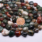 Polished Ocean Jasper Crystal Stone Set - 72 Pcs, 0.5" 10 oz Handpicked Natural Tumbled Gemstones Rocks, Pebbles for Reiki, Chakra, Healing, Home Decor