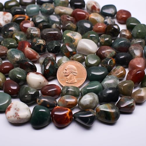 Polished Ocean Jasper Crystal Stone Set - 72 Pcs, 0.5" 10 oz Handpicked Natural Tumbled Gemstones Rocks, Pebbles for Reiki, Chakra, Healing, Home Decor