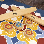 Yut Nori: Korea's Game of Seollal - Korean New Year Family Party Board Games - Greyboard (Mal Pan), Wood Sticks (YUT), Game Pieces (Mal), with Traditional and Bonus Rules - 2-4 Players, 30+ Min