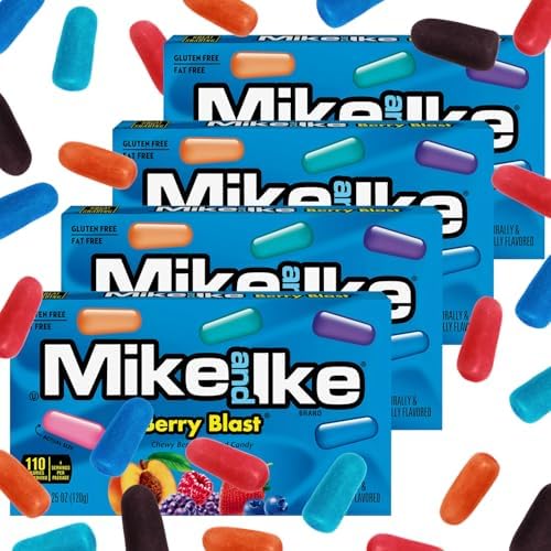 Mike and Ike Berry Blast Candy, 2 Pack of Movie Theater Candy Boxes, Ideal Mike and Ike Candy for Your Favorite Films, Perfect Theater Box Candy for Sharing with Friends
