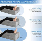 Adjustable Leg Elevation Pillows for Swelling After Surgery, Cooling Memory Foam Leg Wedge Pillow for Blood Circulation, Wedge Pillow for Sleeping, Sciatica Back Knee Hip Ankles Pain Relief
