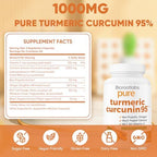 Biorootlabs Turmeric Curcumin Supplement 1000mg – 95% Curcuminoids with Ginger, Bee Propolis, Black Pepper, MCT Oil – High Absorption Formula for Wellness & Immune Support – 120 Capsules(1)