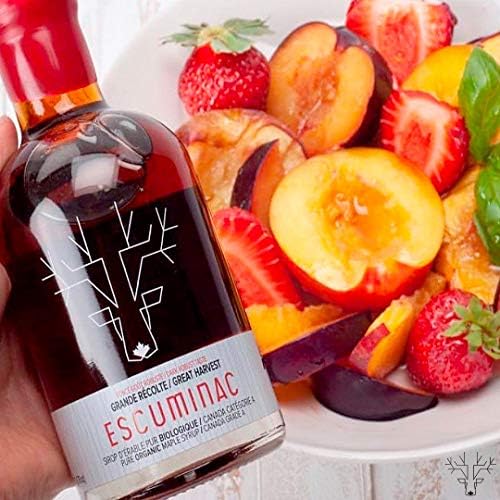 Escuminac Canadian Maple Syrup Variety Set, Including our 3 Harvests Extra Rare, Great Harvest, Late Harvest. 3 X 6.8 fl oz, 100% Pure & Organic, Single Origin, Holiday Gift