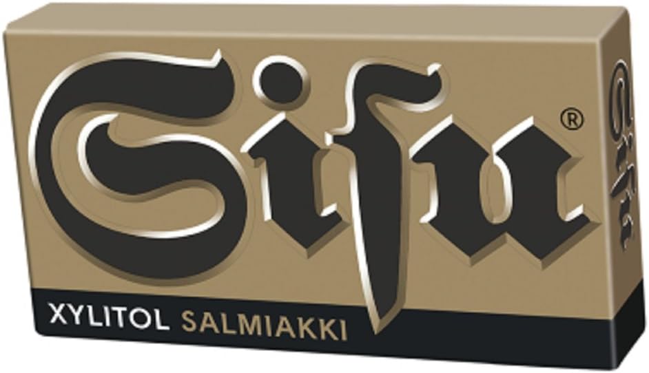 4 Boxes x 36g of Leaf Sisu Xylitol Salmiakki - Original - Finnish - Salmiak - Licorice - Pastilles - Lozenges - Drops - Dragees - Candies - Sweets