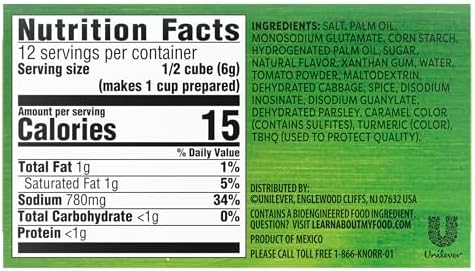 Knorr Cube Bouillon, Vegetable, 6 cubes, 2.1 oz