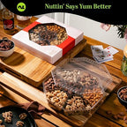 NUT CRAVINGS - Easter Mixed Nuts Gift Basket in Red Gold Box (7 Assortments, 1 LB) Treats for Adults, Food Arrangement, Healthy Snack Care Package, Kosher