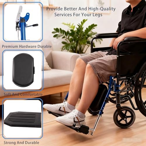 Wheelchair Lift Leg Rest，Wheelchair Foot Rest，Drive Wheelchair Parts ，for Standard Wheelchairs（1pair）