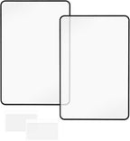 4Pcs 3X 5X Page Magnifying Sheet Clear Lightweight Magnifier Flat Plastic Optical Fresnel Lens Handy Card Size Magnifier Bookmark for Low Vision Reading Small Prints, Maps and Books