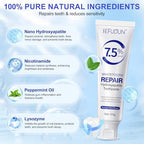 Hydroxyapatite Toothpaste 7.5%, 2 Pack Nano Hydroxyapatite Toothpaste for Enamel Protection, Tooth Strengthening, Fresh Mint,Daily Use for Sensitive Teeth and Oral Health Support