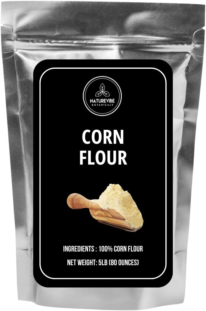 Naturevibe Botanicals Corn Flour 5lb Premium Quality | Used for Baking and as Thickener