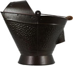 Coal Hod Bucket - Antique Bronze - Decorative Appeal - for Fireplace & Pellet Stove Ashes - Easy Hopper Filling - Lightweight