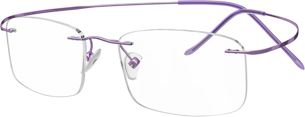 Eyekepper Titanium Rimless Eyeglasses Women Purple