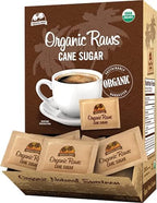 Sugar Foods Corp Tropically Grown Organic Raws Cane Sugar, 200/Box