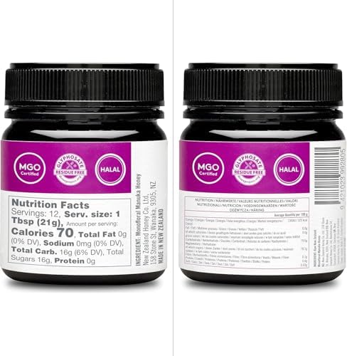 New Zealand Honey Co. Raw Manuka Honey UMF 24+ / MGO 1122+ | UMF Certified | 8.8oz | Pure Raw Honey