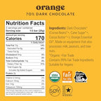 Theo Chocolate Orange Organic Dark Chocolate Bar, 70% Cacao, 12 Pack | Vegan, Fair Trade