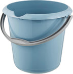 keeeper Bucket with Integrated Measuring Scale and Ergonomic Handle, 10 Litre, Mika, Nordic Blue