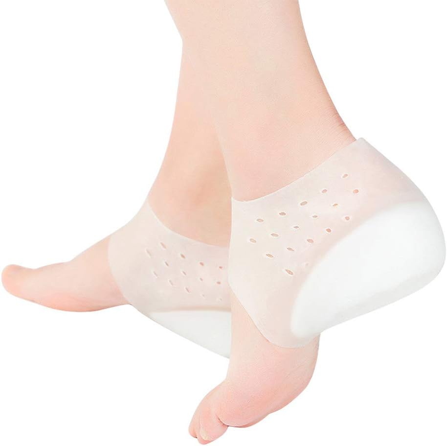 EXCEART Silicone Heel Lift Inserts Height Increasing Insoles for Men Women Invisible Half Insoles Shoe Pads for Sneakers Boots 1.97 Inch Height Booster