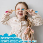 New Kids Bamboo Toothbrushes - 6 Pack, Organic Soft Bristle Toothbrush for Kids, Biodegradable Children's Toothbrushes (Toddler Toothbrush Ages 3-12, Multicolor)