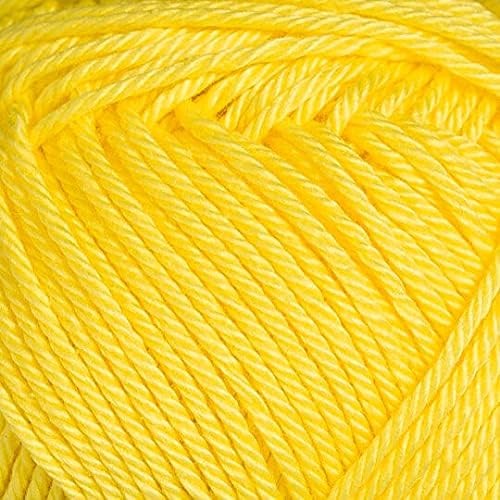 5 Skein Schachenmayr Catania Originals, Yellow 100% Cotton, Total 17.6 Oz Each 1.75 Oz (50g) / 137 Yrds (125m), Fine-Sport 2- No 280